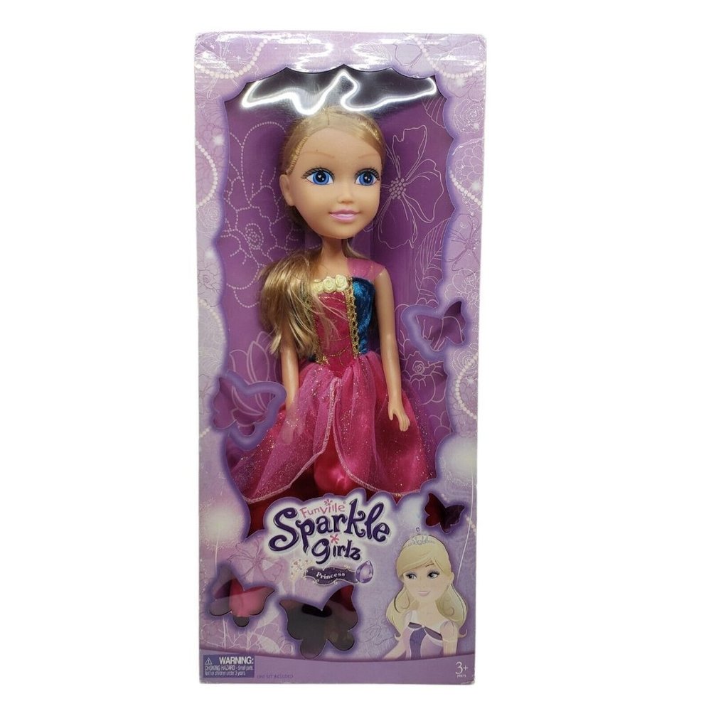 Funville Sparkle Girlz Princess Doll 20 in Tall Giant Blonde Toy Doll NIB 2014